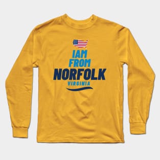 I am from Norfolk | American Lovers Long Sleeve T-Shirt